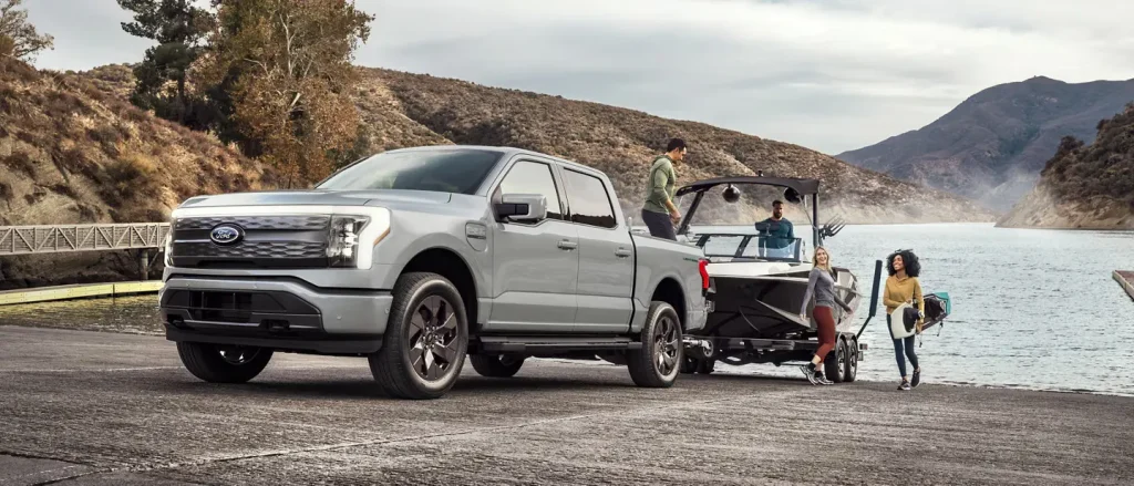 F-150 Lightning towing boat