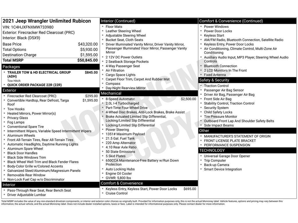 2021 Jeep Wrangler Unlimited Rubicon