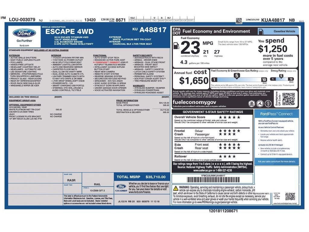2019 Ford Escape Titanium