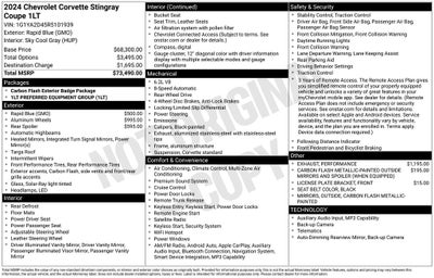 2024 Chevrolet Corvette Stingray 1LT
