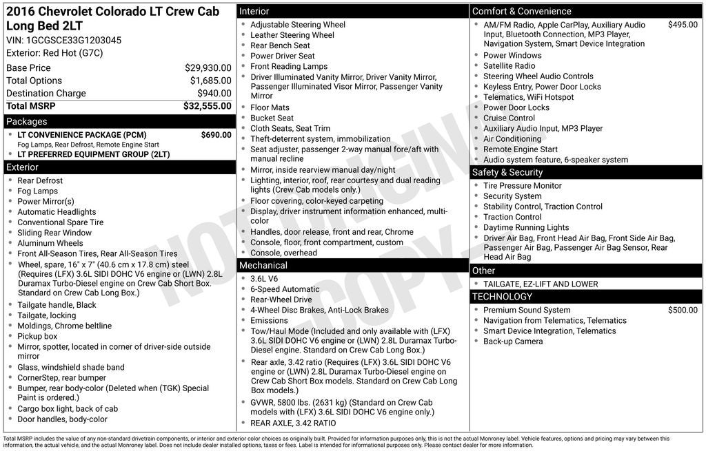 2016 Chevrolet Colorado LT