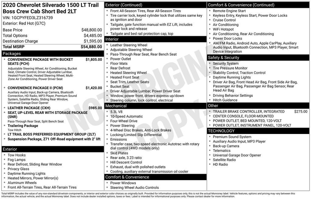2020 Chevrolet Silverado 1500 LT Trail Boss
