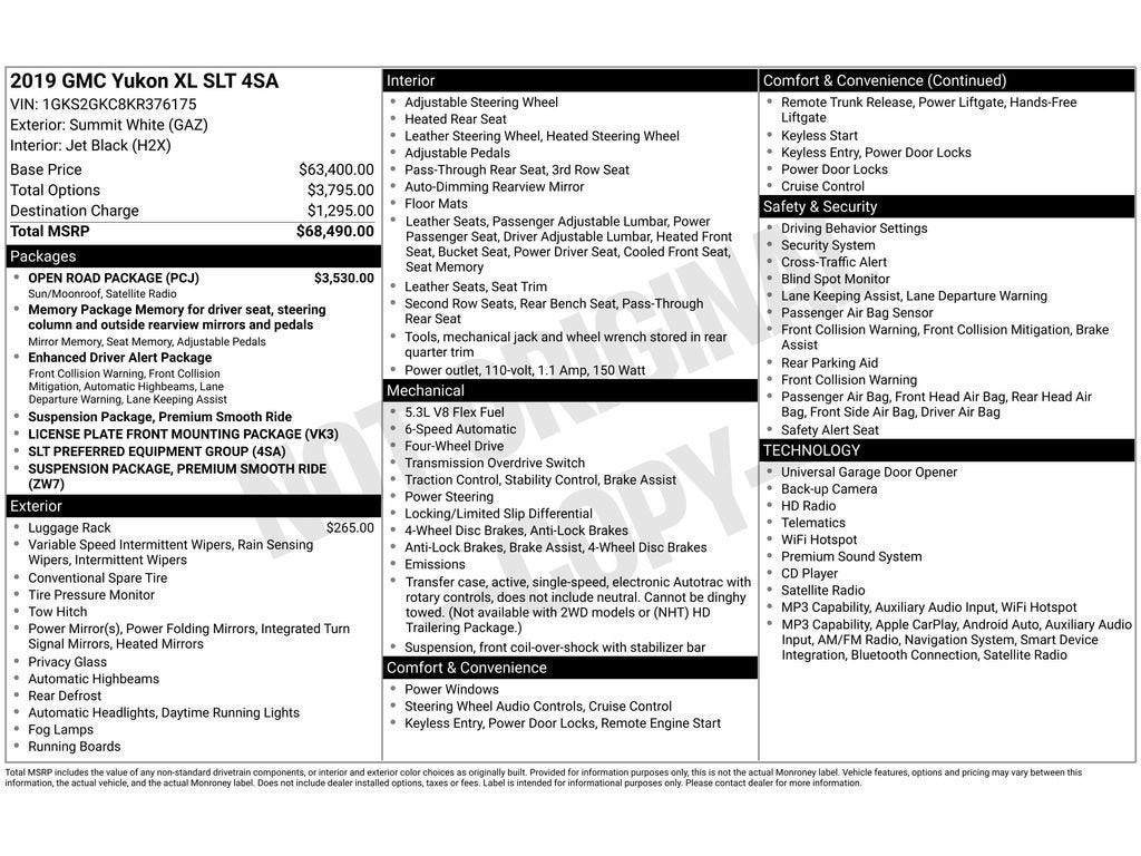 2019 GMC Yukon XL SLT