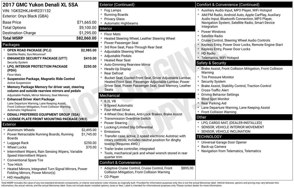 2017 GMC Yukon XL Denali