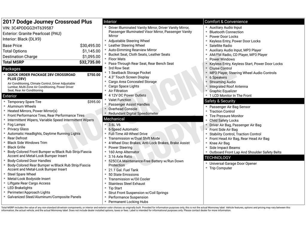 2017 Dodge Journey Crossroad Plus