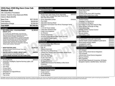 2026 RAM 2500 Big Horn