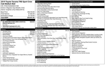 2019 Toyota Tacoma TRD Sport V6