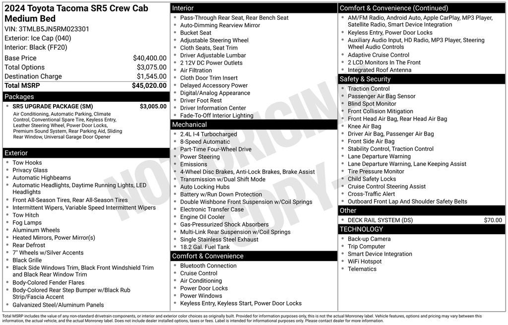 2024 Toyota Tacoma SR5