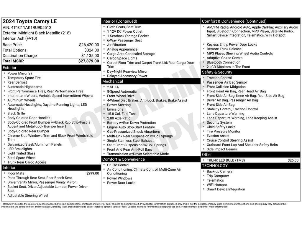 2024 Toyota Camry LE