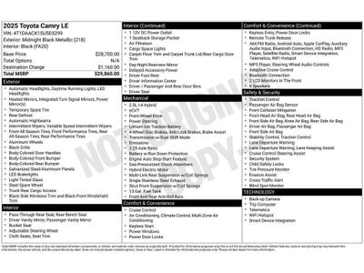 2025 Toyota Camry Hybrid LE