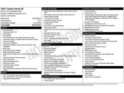 2021 Toyota Camry SE