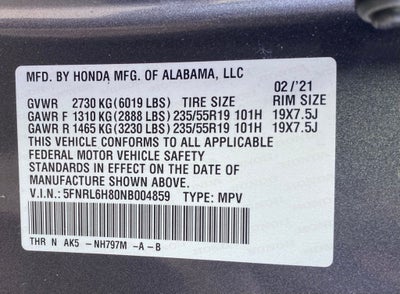 2022 Honda Odyssey Touring