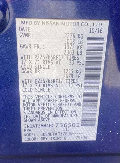 2017 Nissan Rogue SV