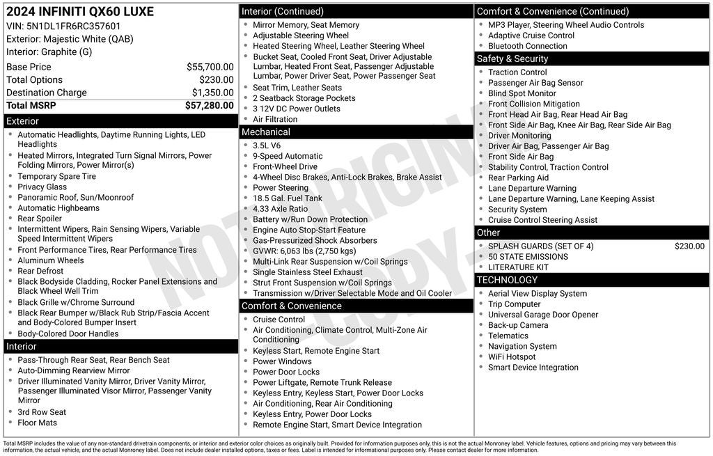2024 INFINITI QX60 LUXE