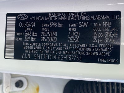 2025 Hyundai Santa Cruz Limited