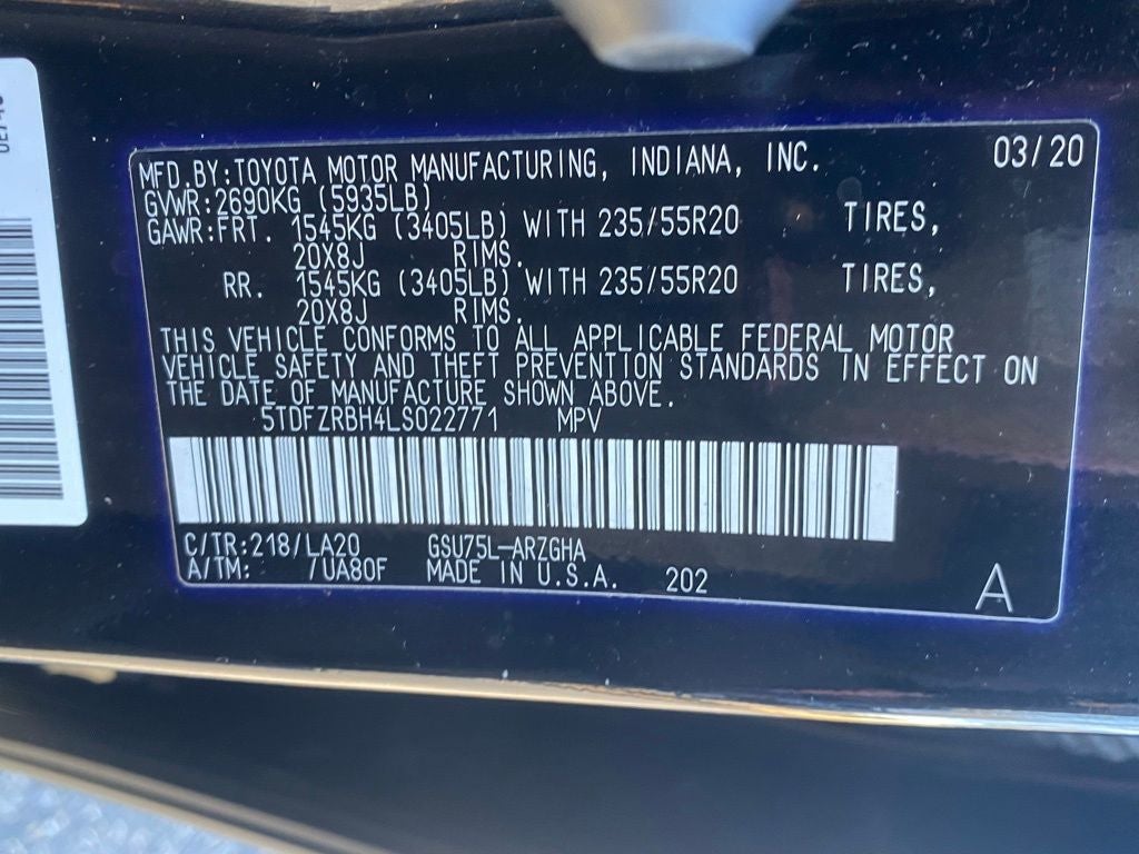 2020 Toyota Highlander Platinum