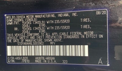 2020 Toyota Highlander Hybrid Limited