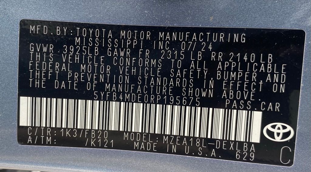 2024 Toyota Corolla LE