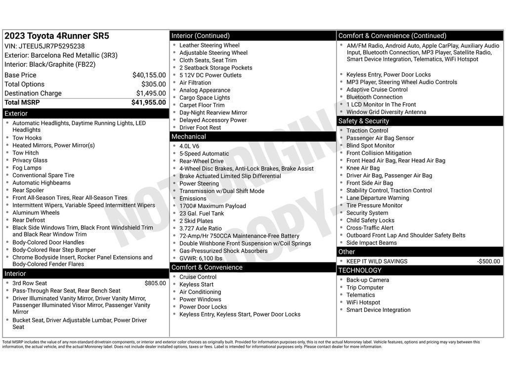 2023 Toyota 4Runner SR5