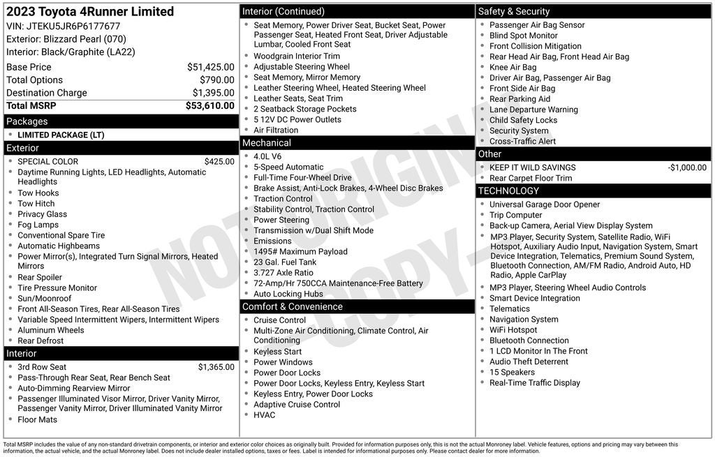 2023 Toyota 4Runner Limited