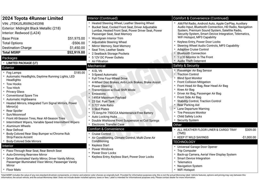 2024 Toyota 4Runner Limited