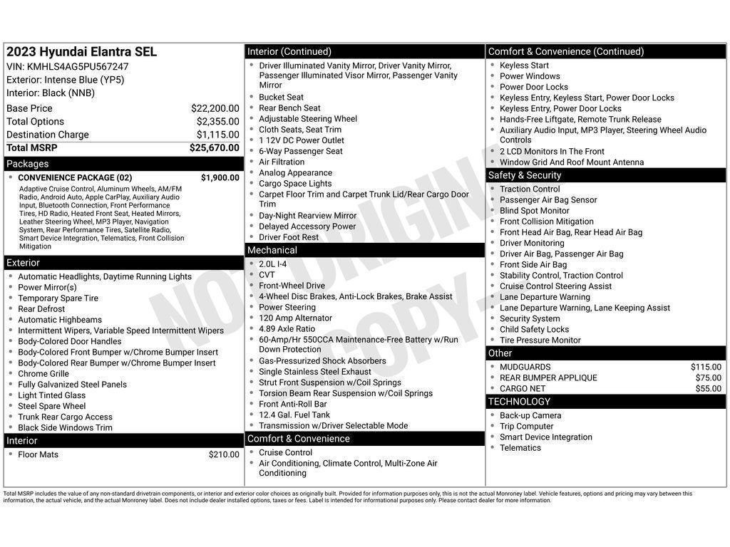 2023 Hyundai Elantra SEL