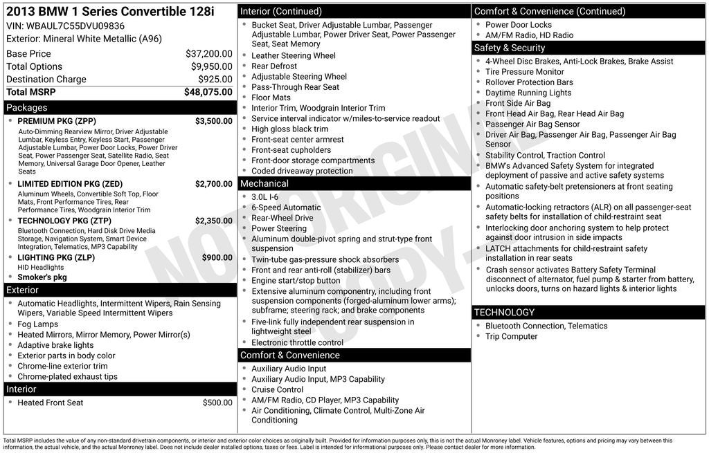 2013 BMW 1 Series 128i