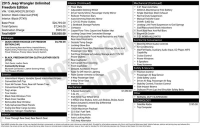 2015 Jeep Wrangler Unlimited Freedom Edition