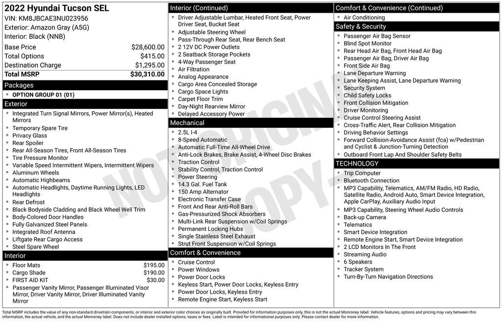 2022 Hyundai Tucson SEL