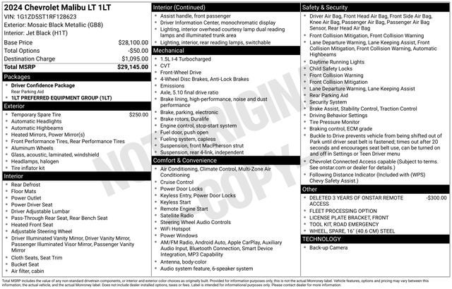 2024 Chevrolet Malibu LT 1LT