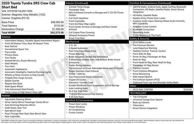 2020 Toyota Tundra SR5