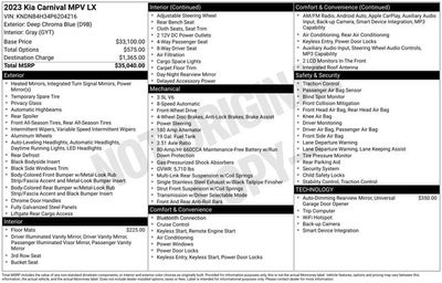 2023 Kia Carnival LX